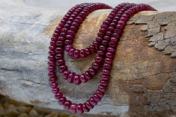 Ruby Polished 3-5mm Graduated Rondelle