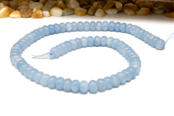 Jade Polished 5x8mm Dyed Sky Blue Rondelle