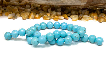 Magnesite Polished 12mm Turquoise Round