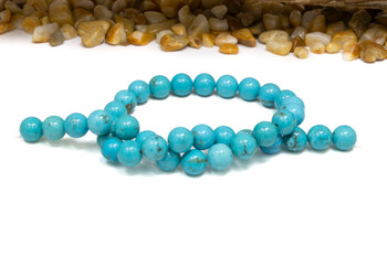 Magnesite Polished 10mm Turquoise Round