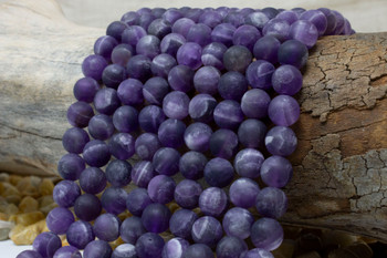 Dogtooth Amethyst Matte 10mm Round