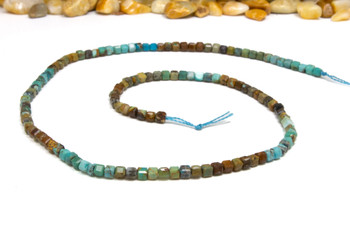 Hubei Turquoise Polished 3mm Faceted Cube