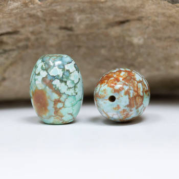 Fire Agate Polished 14x18mm Barrel Bead