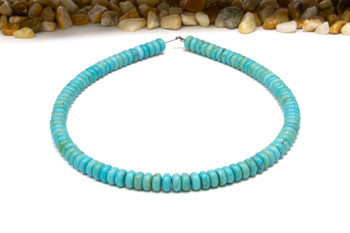 Kingman Turquoise Polished 8mm Rondelle
