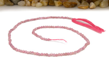 Pink Tourmaline Polished 2mm Faceted Round
