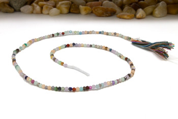 Mixed Gemstones Polished 2mm Faceted Round