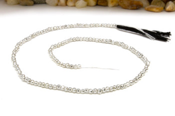 Silver Plated Pyrite 2mm Faceted Round