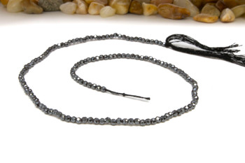 Gunmetal Plated Pyrite 2mm Faceted Round