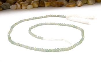 Prehnite Banded Polished 2mm Faceted Round