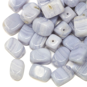Blue Lace Agate Polished 8x10mm Rectangular Nugget - Sold Individually