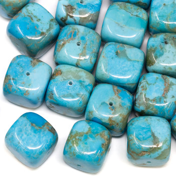 Kingman Turquoise Polished 12-13mm Cube - Sold Individually
