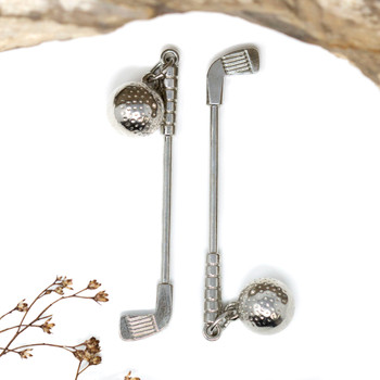 Silver Plated Golf Club & Ball Set