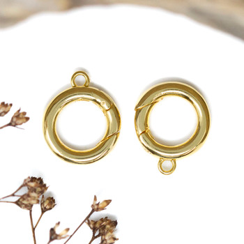 Gold Plated 13mm Spring Gate Ring