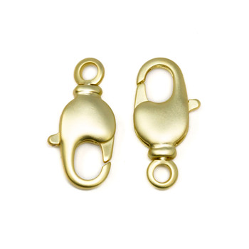 Gold Plated 17x9mm Matte Swivel Clasp