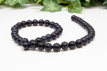 Blue Goldstone Polished 8mm Round