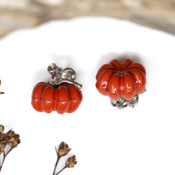 Enamel Polished 10x12mm Pumpkin Charm