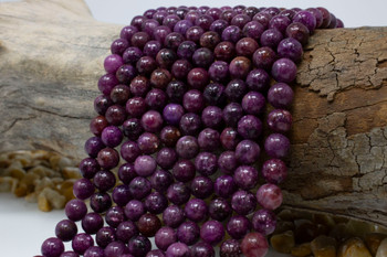 Dark Lepidolite Polished 8mm Round