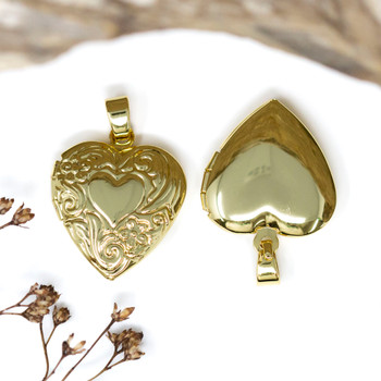 Gold Plated 20mm Heart Locket Charm