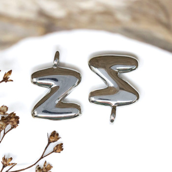 Platinum Plated Letter "Z" Charm