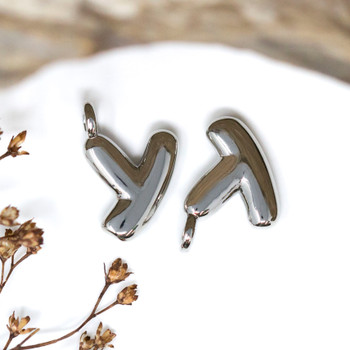Platinum Plated Letter "Y" Charm