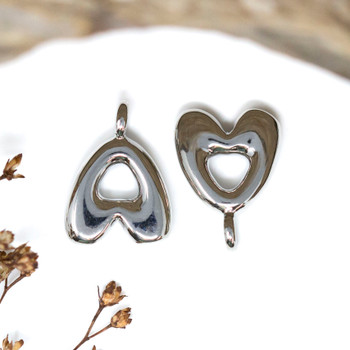 Platinum Plated Letter "A" Charm