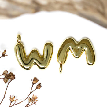 18kt Gold Plated Letter "W" Charm