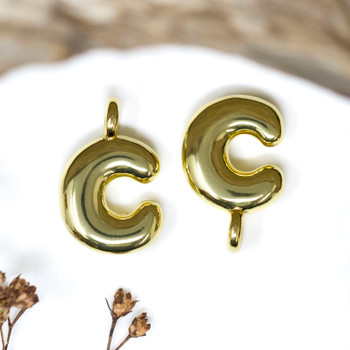 18kt Gold Plated Letter "C" Charm