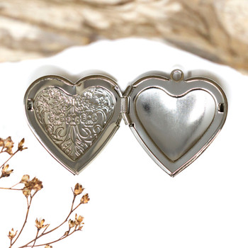 Silver Plated 28mm Heart Locket for Photo Pendant