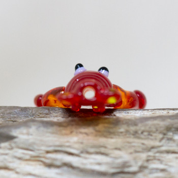 Lampwork Glass 29x20mm Lobster Bead - Set of 2