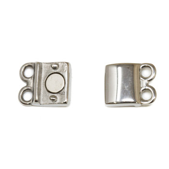 Stainless Steel 18x6mm 18x11mm 2 Strand Magnetic Clasp