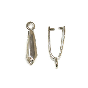 Platinum Plated 18x8 Ice Pick Pinch Bail