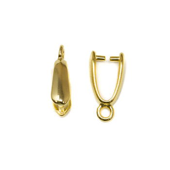 Gold Plated 15x7mm Ice Pick Pinch Bail