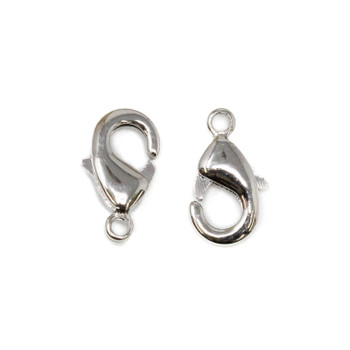 Platinum Plated 10x5mm Lobster Clasp
