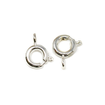 Silver Plated 8mm Spring Ring Clasp