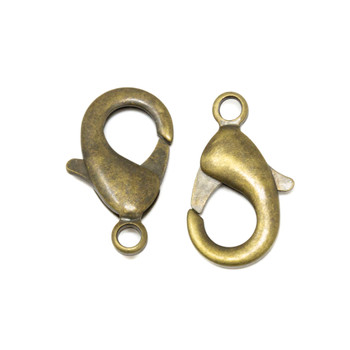 Antique Brass Plated 19x10mm Lobster Clasp