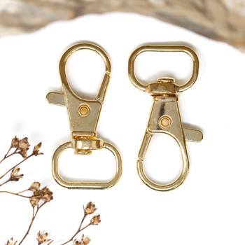 Gold Plated Alloy 36x18mm Swivel Lobster Clasp