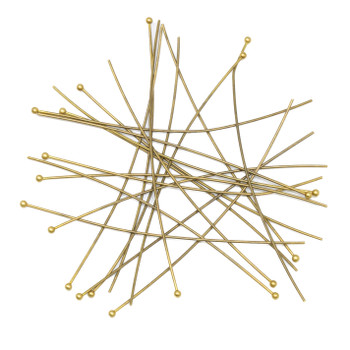 Antique Bronze Plated 70mm 21 Gauge Ball End Headpins - 20 Pieces
