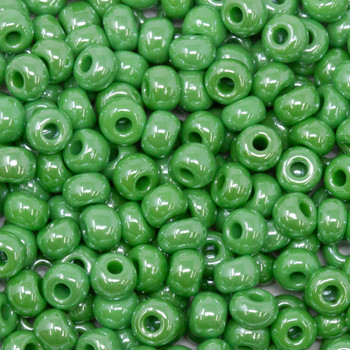 Size 6 Czech Seed Beads -- 752 Dark Apple Green Luster