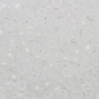 Size 6 Czech Seed Beads -- 438 Crystal Matte Rainbow