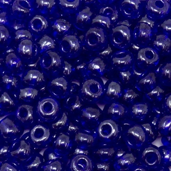 Size 6 Czech Seed Beads -- 12 Cobalt Luster