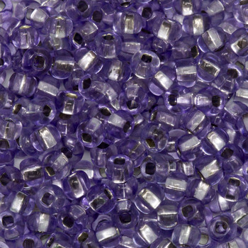 Size 6 Czech Seed Beads -- 1187 Tanzanite / Silver Lined