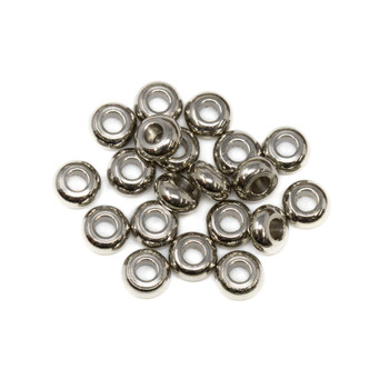 Stainless Steel 4x2mm Rondelle - 1.5mm Hole - 20 Pieces
