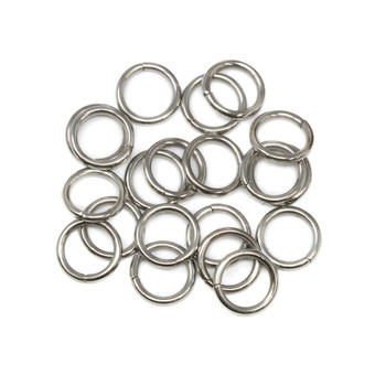 Stainless Steel 7mm Round 18 Gauge CLOSED Jump Rings - 20 Pieces