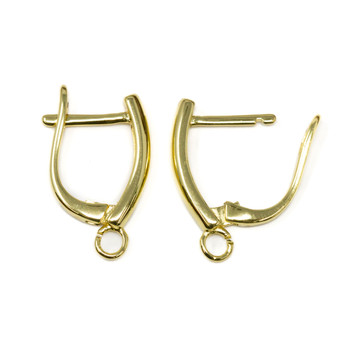 18K Gold Plated Latch Back Earrings - 1 Pair