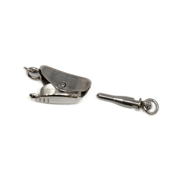 Stainless Steel 17x7mm Oval Box Clasp