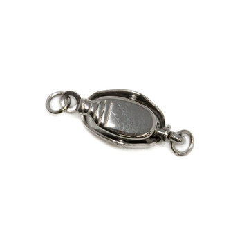 Stainless Steel 17x7mm Oval Box Clasp
