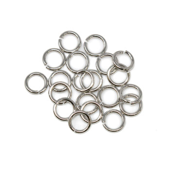 Platinum Plated 4mm Round 21 Gauge OPEN Jump Rings - 20 Pieces