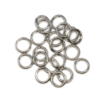 Platinum Plated 5mm Round 18 Gauge CLOSED Jump Rings - 20 Pieces