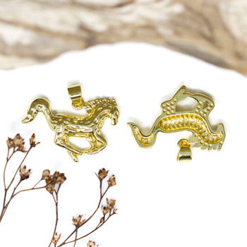 Gold Plated 16x22mm Horse Charm