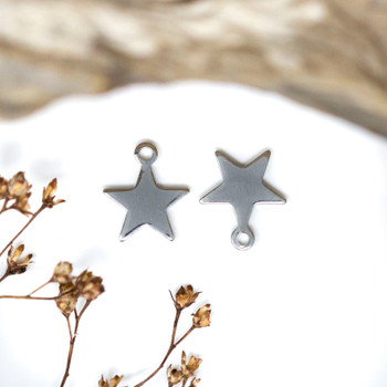 Silver Plated 10mm Star Charm